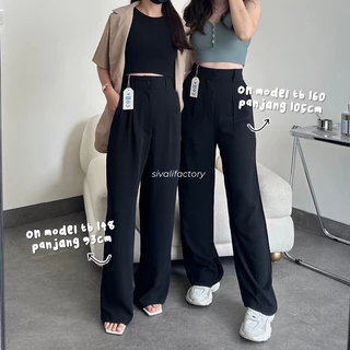Sivali Elodie Pants Highwaist Crinkle Petite