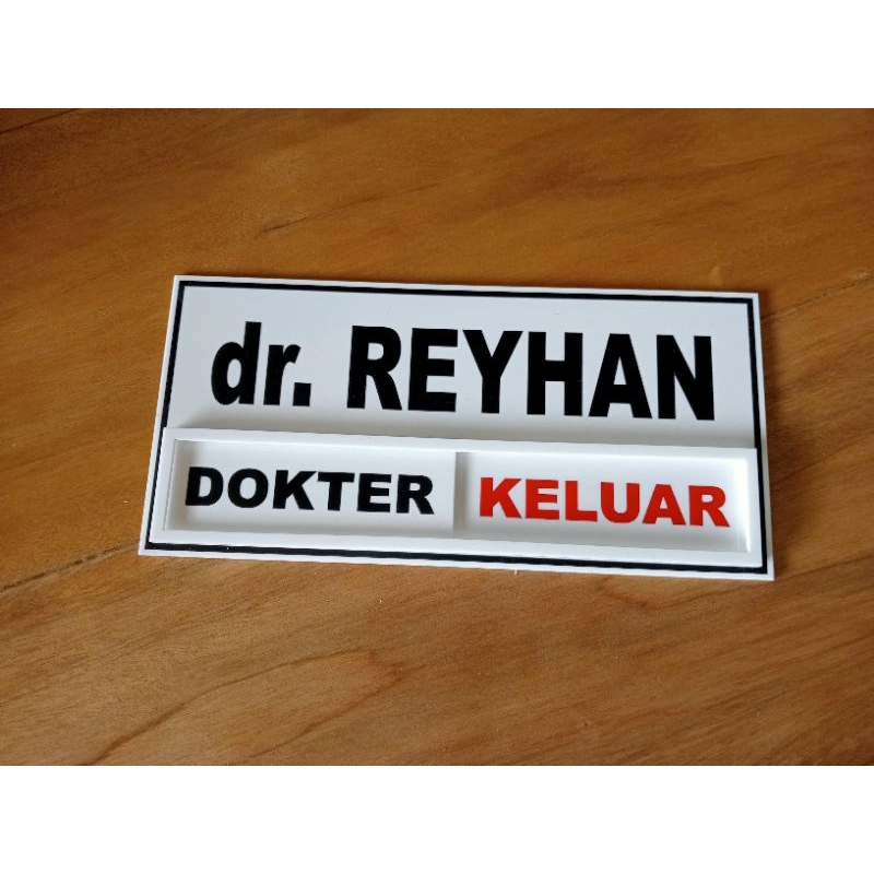 Jual Sign Board Ruang Dokter Akrilik bisa geser Tempel | Shopee Indonesia