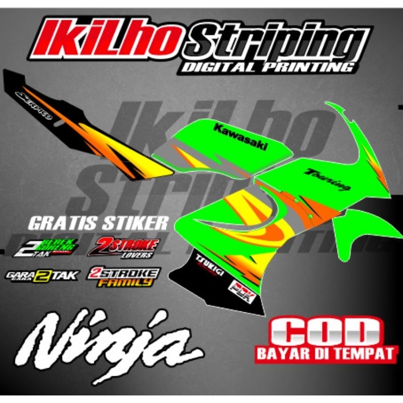 Jual Sticker Striping Custom Ninja Rr Old Serpico Laminasi Glosy Shopee Indonesia