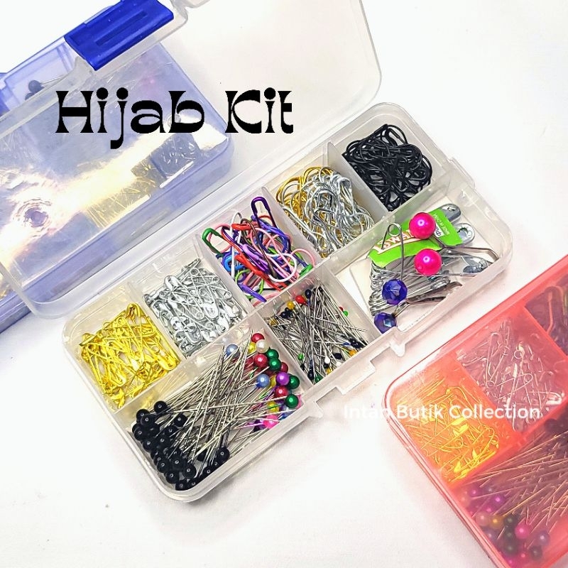 Jual HIJAB KIT / 1 BOX PENITI JARUM DAN KLIP HIJAB | Shopee Indonesia