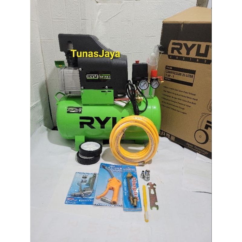 Jual Paket Kompresor RYU 2HP RCP200-1+Selang 10M+Airduster+Pentil ...