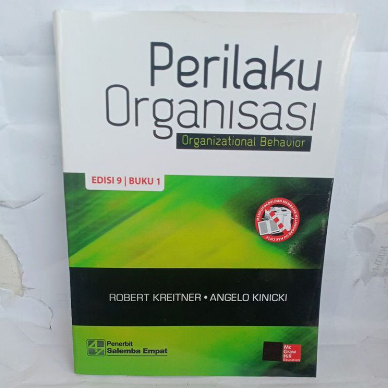 Jual Perilaku Organisasi Edisi 9 Buku 1 By Robert Kreitner | Shopee ...