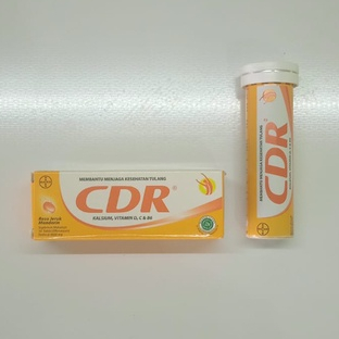 Jual CDR Suplemen Kalsium, Vitamin C, D & B6 10 Tablet Rasa Jeruk ...