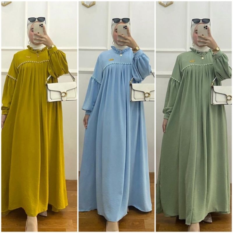 Jual Bisa Cod Galeriazkiya Aisyah Dress Aisyah Dress By Jikun Shop Gamis Payet Mutiara Dress