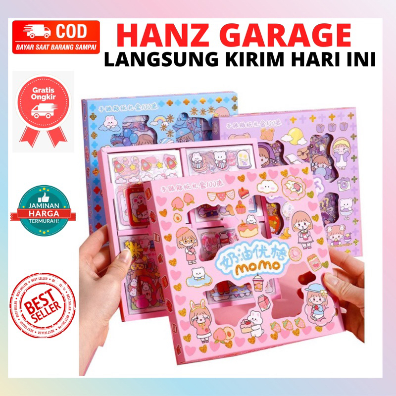 Jual Stiker Motif Sticker Momo Pc Tempel Kartun Karakter Box Isi