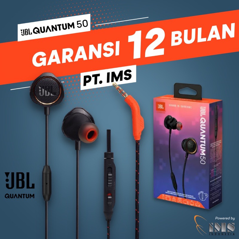 Headset JBL Original Garansi IMS Earphone JBL Quantum 50 Original