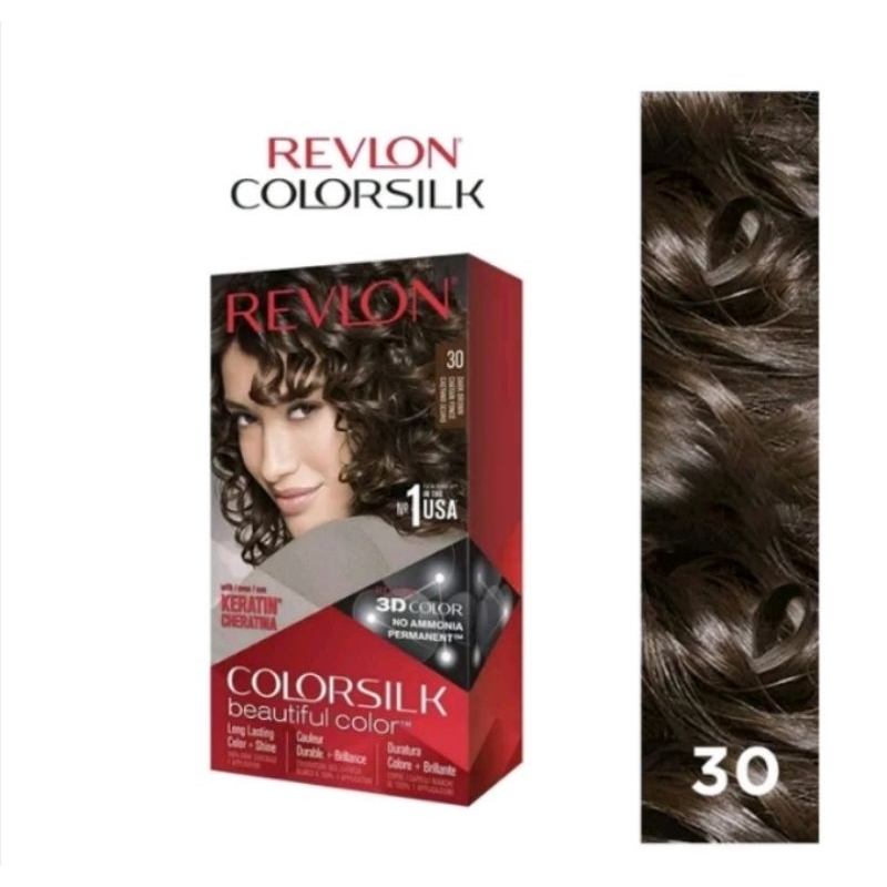Jual Revlon Colorsilk hair color 30 Dark Brown Shopee Indonesia