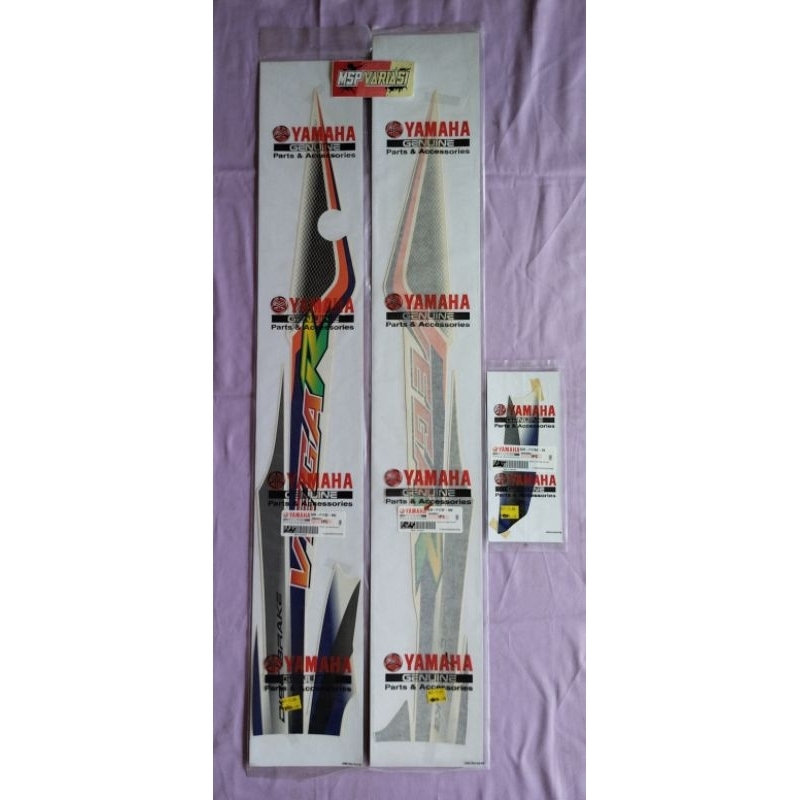Jual Genuine Part Striping List Stiker Yamaha Vega R 2004 Biru Putih ...