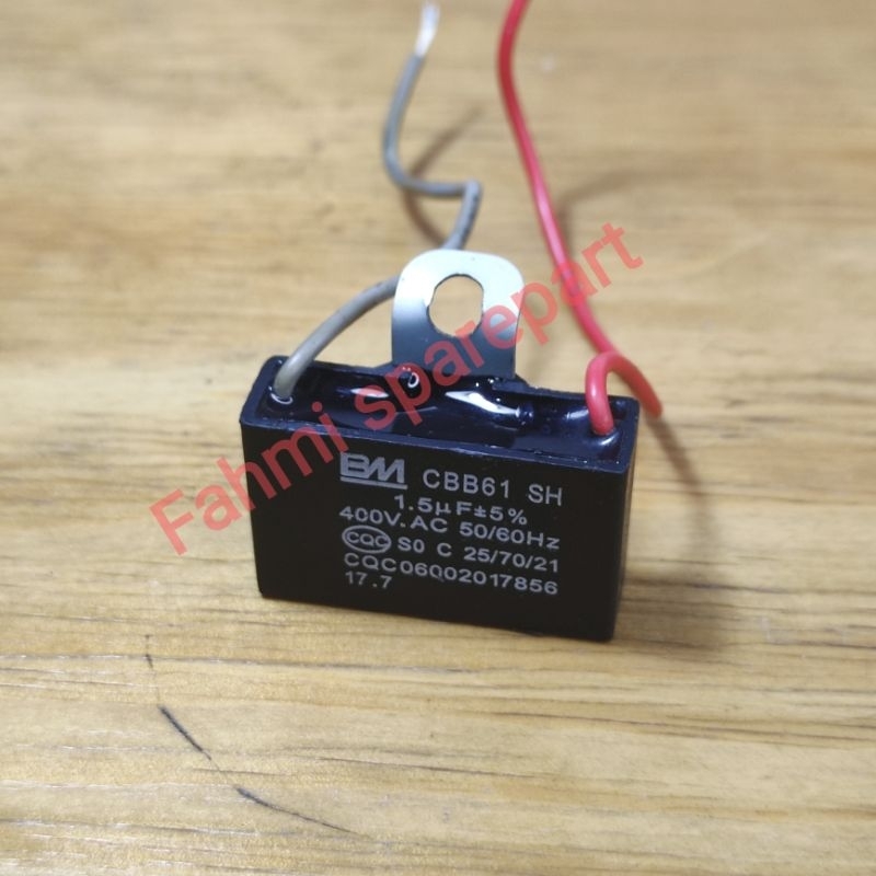 Jual Kapasitor Kipas Angin Kotak Cbb61 SO SH 450V 1.5uF Fan Start
