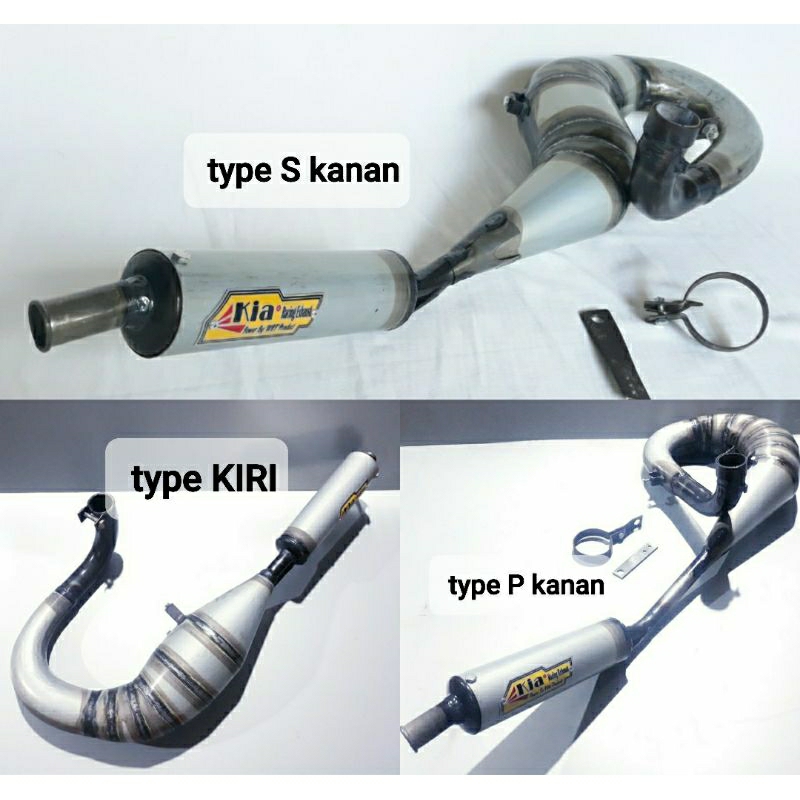 Jual TERMURAH knalpot vespa racing kanan atau kiri galvanis kia muffler
