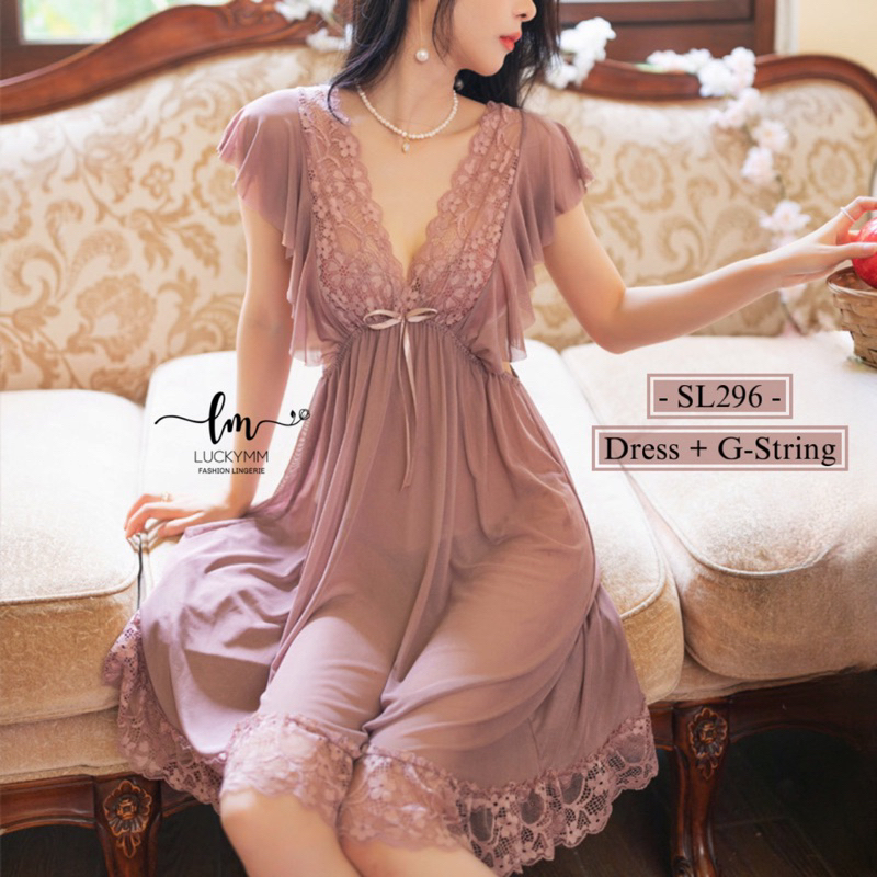 Jual Sexy Lingerie Dress Transparan Baju Tidur Sexy Lingerie Wanita Bigsize Fit M Xxl Lingerie 5398