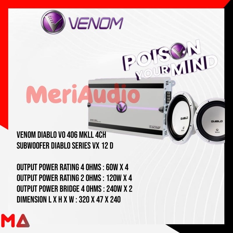 Jual Power Venom Diablo Ch Subwoofer Diablo Inch Shopee Indonesia