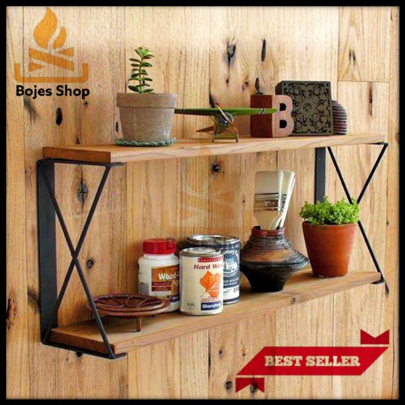 Jual Rak Ambalan Dinding Susun Minimalis Rak Kitchenset Bumbu Dapur Rak Buku Serbaguna Lebar