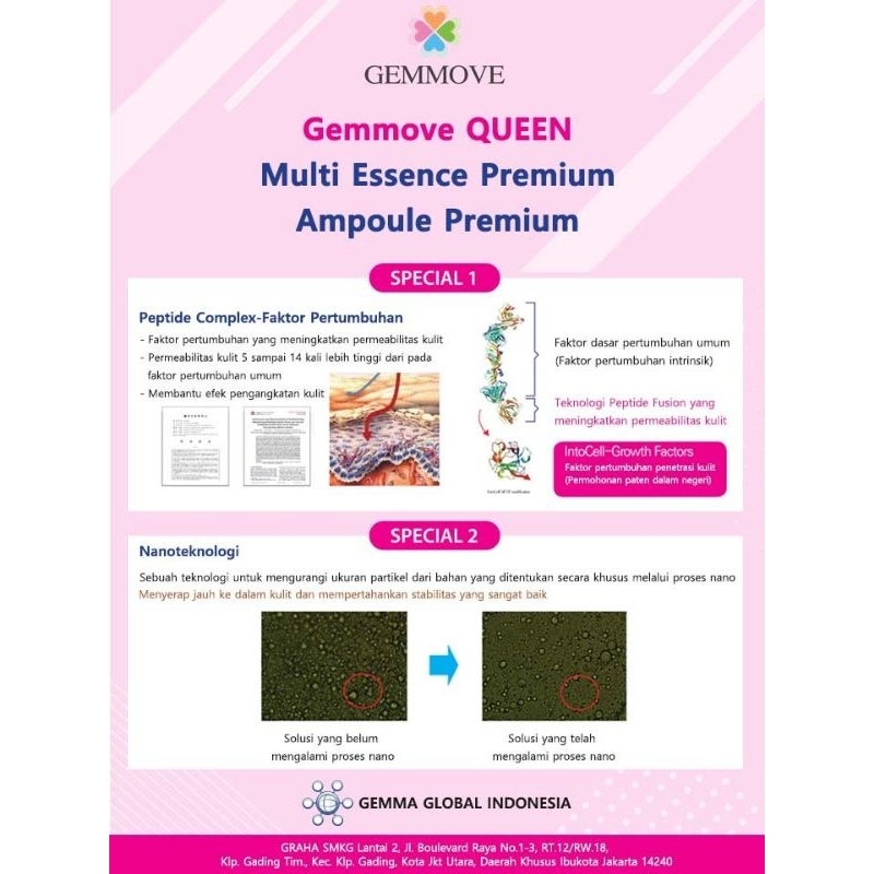 Jual GEMMOVE QUEEN ESSENCE SKIN CARE KOREA 1SET (2PCS) | Shopee Indonesia