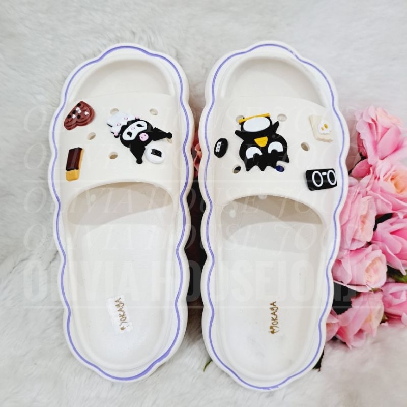 Jual Sandal Bad Badtz Maru Kuromi Karet Sandal Selop Badtz Maru Kuromi