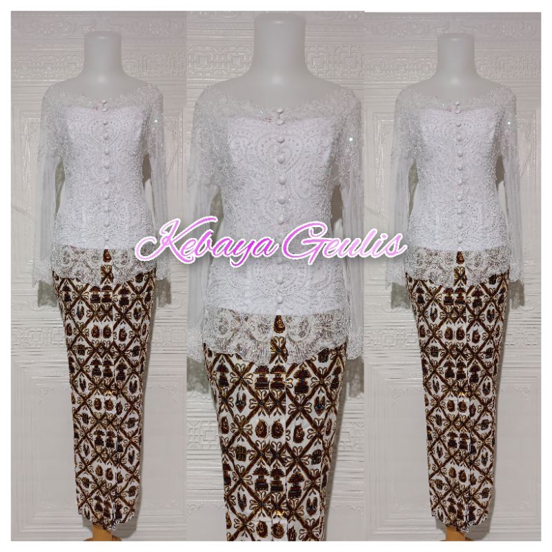 Jual satu set kebaya akad nikah +rok batik | Shopee Indonesia