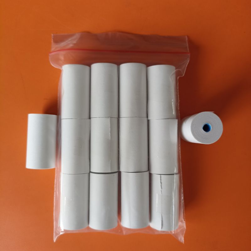 Jual kertas printer thermal Bluebird ukuran 37x20mm Shopee Indonesia