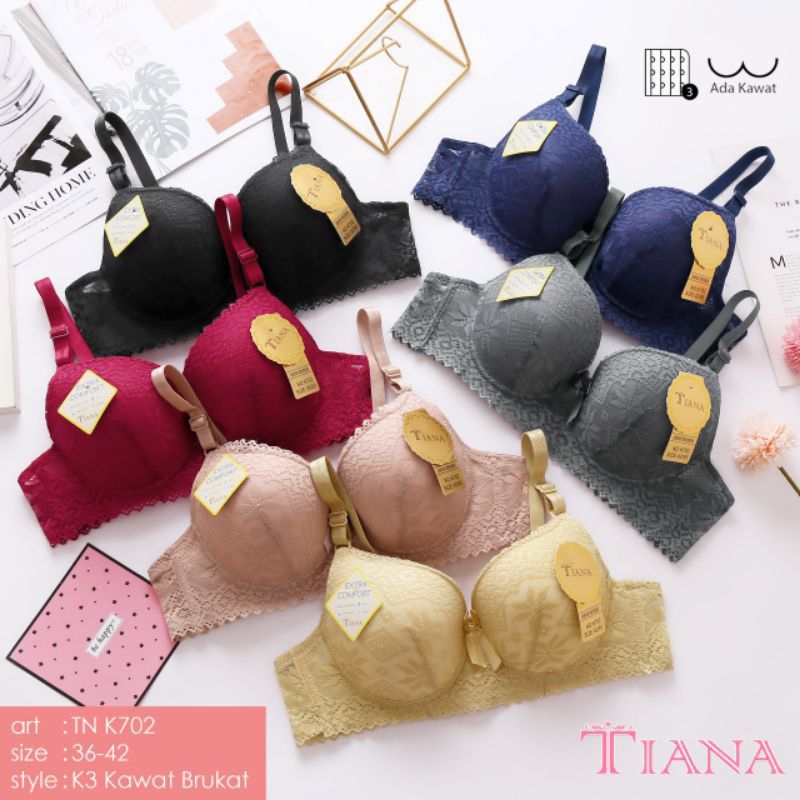 Jual TIANA BRA K702 /BRA KAWAT FULL CUP/BRA CANTIK KANCING 3 /BRA