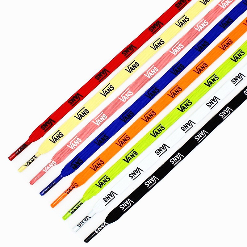 Jual TALI SEPATU MOTIF TULISAN LOGO VANS WARNA WARNI COLORFUL