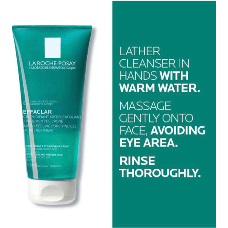 Jual LA ROCHE POSAY EFFACLAR micro peeling PURIFYING GEL cleanser 50 ml Shopee Indonesia