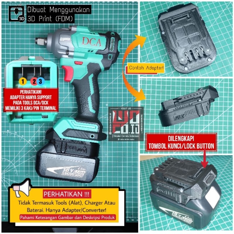 Jual Adapter Converter Baterai Lxt 18v Makita U Tools Dca Dck