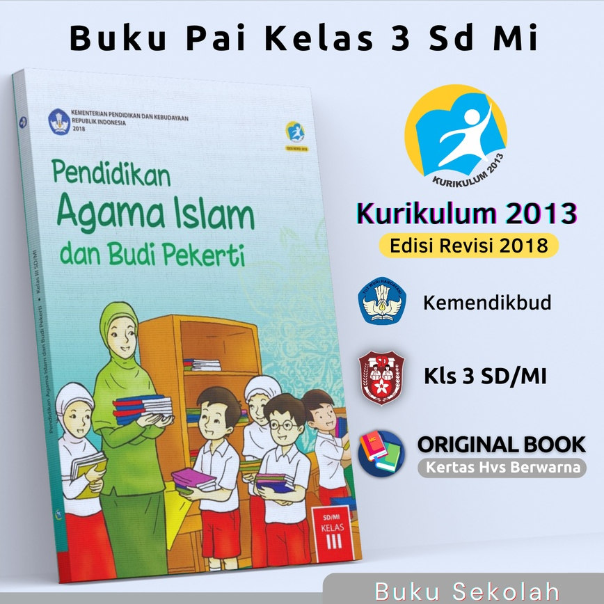 Jual Buku Pelajaran Pai Agama Islam Kelas 3 III SD/MI Kurikulum 2013 ...