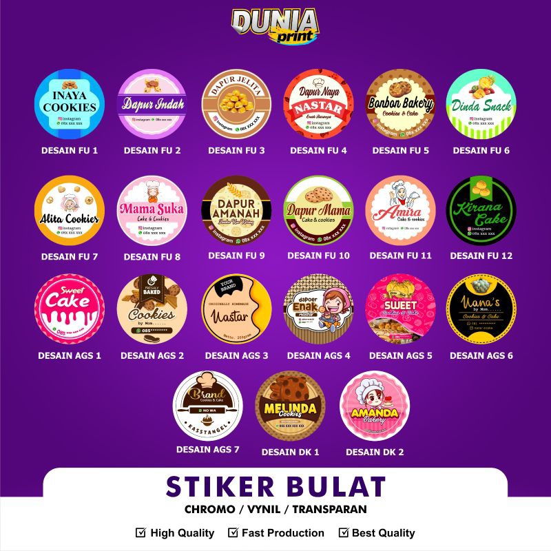 Jual Cetak Sticker Label Kemasan Chromo Cutting Kotak Bulat Oval Shopee Indonesia 4529