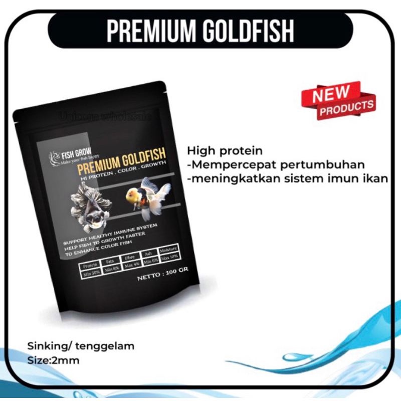 Jual PELET GOLDFISH PREMIUM 100 GRAM PAKAN IKAN KOKI PREDATOR HIGH ...
