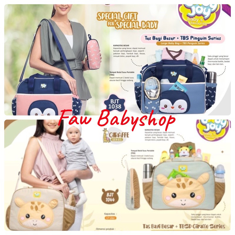 Jual BABY JOY Tas Besar Medium Kecil PINGUIN / GIRAFFE Series tas kecil