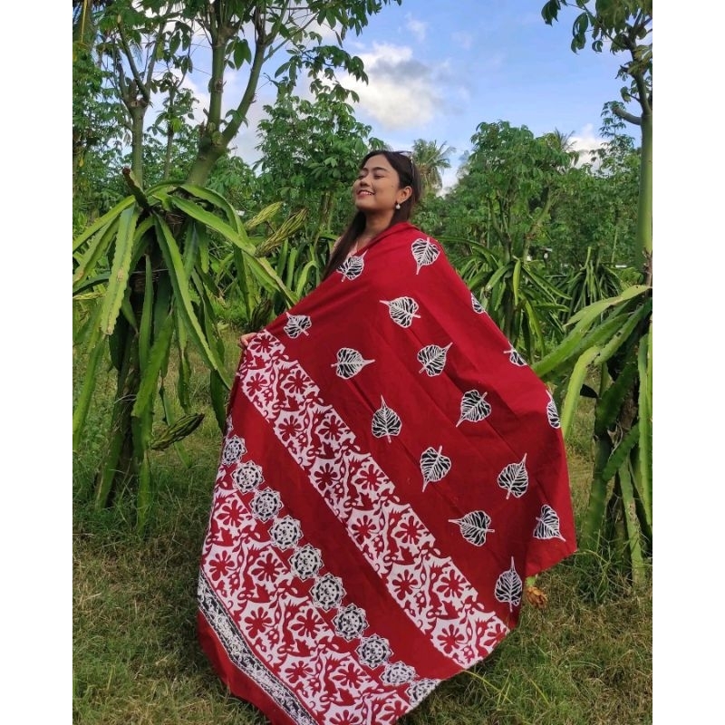 Jual batik buddhist batik premium batik roda Dhamma batik daun bodhi ...