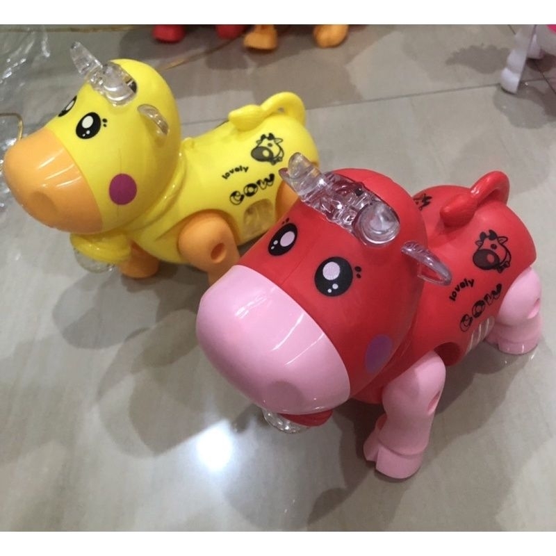 Jual MAINAN LOVELY COW SAPI JALAN / SAP IBERJALAN BATRAI SUARA LED ...
