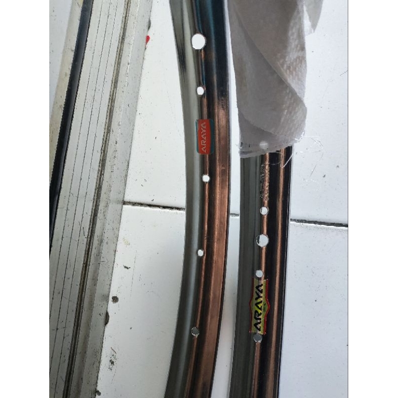 Jual Velg Rims Sepeda Onthel Ukuran 28 Hole 32 & Hole 40 Araya | Shopee ...
