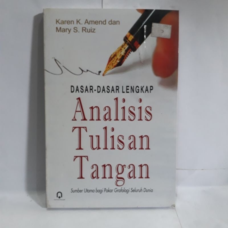 Jual Dasar Dasar Lengkap Analisis Tulisan Tangan Sumber Utama Bagi