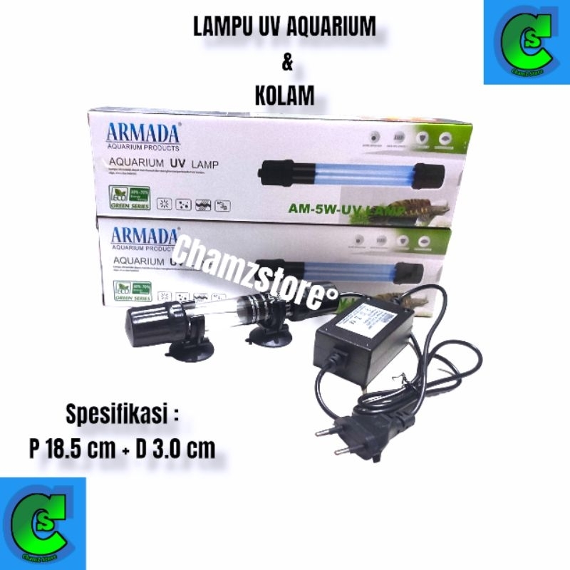 Jual Lampu Uv Aquarium Kolam Ikan Koi 5 7 9 11 13 15 20 Watt Uv