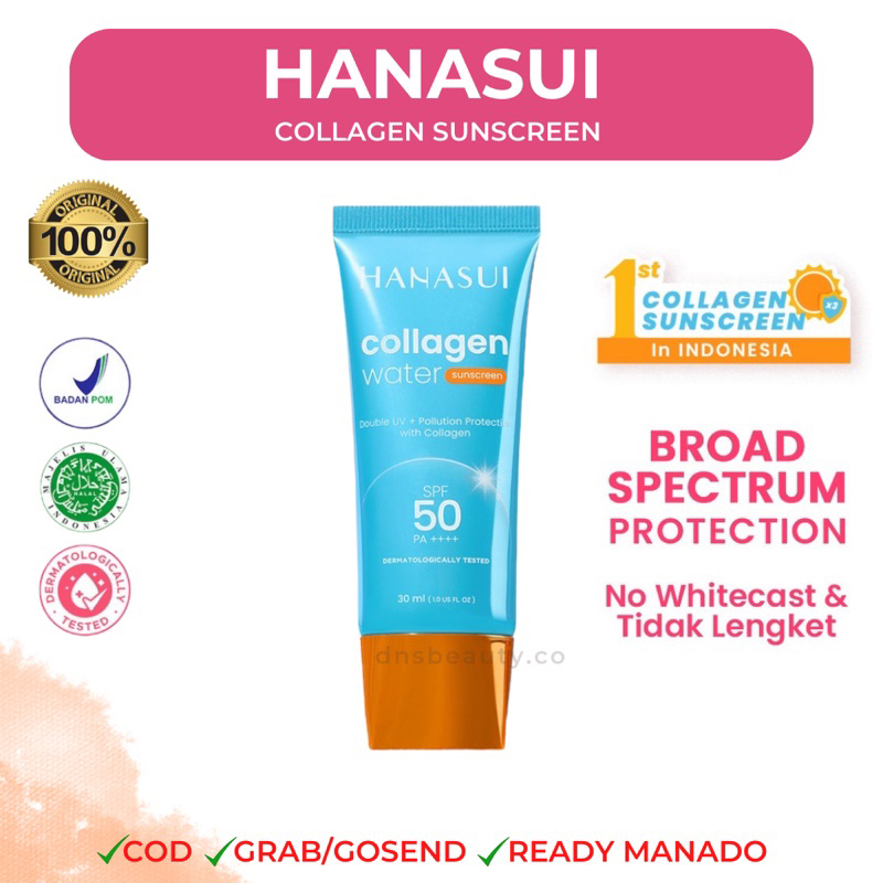 Jual MANADO HANASUI COLLAGEN SUNSCREEN SPF 50 PA++++ | Shopee Indonesia