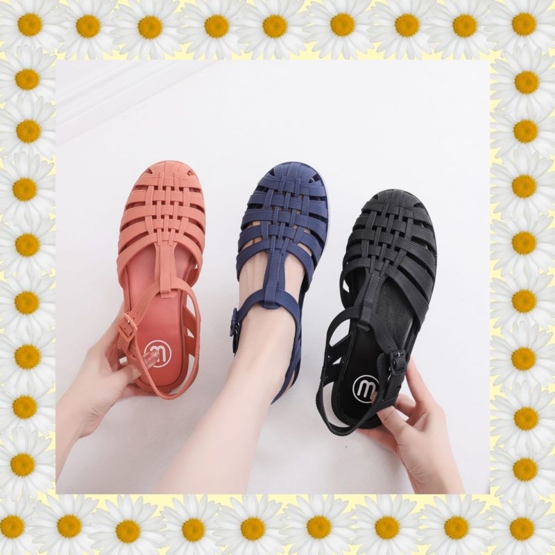 Jual Meisha Double Strip/ Jelly Shoes Dewasa/sandal Jelly Wanita/sandal ...