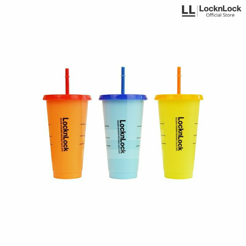 Jual LocknLock Colour Changing Reusable Cold Cups 710ml (1set 3pcs ...