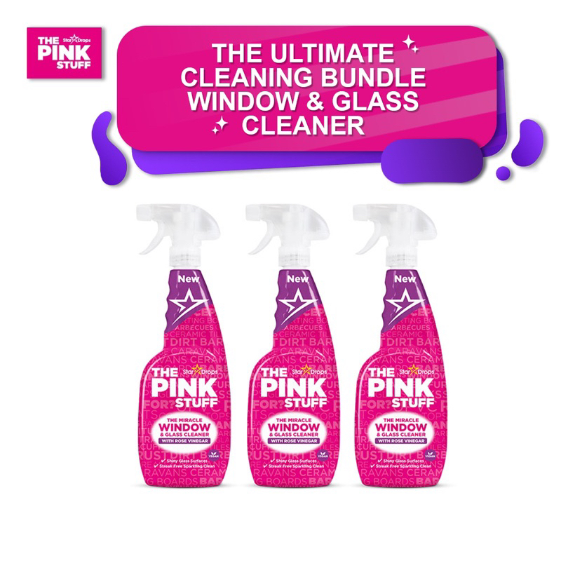 Jual The Pink Stuff Ultimate Cleaning Bundle Window & Glass Cleaner (750ml x 3) Shopee Indonesia
