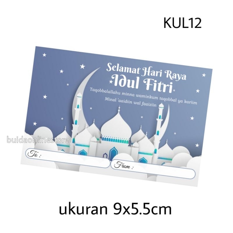 Jual Kartu Ucapan Lebaran Stiker Selamat Hari Raya Idul Fitri Label
