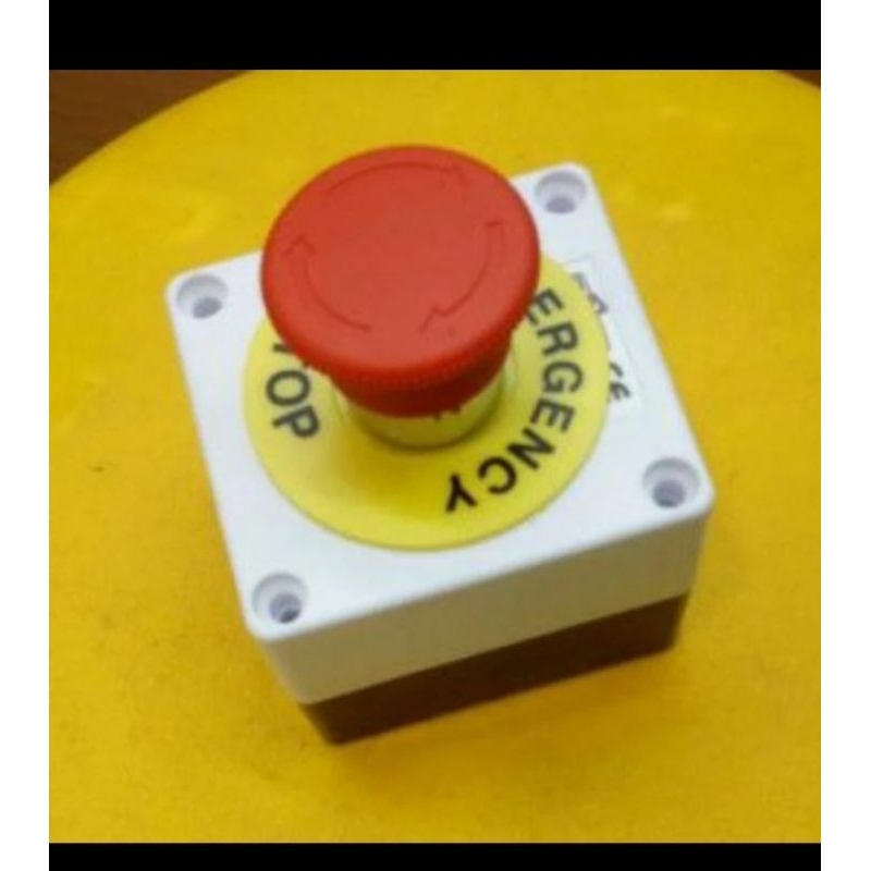 Jual Emergency Stop Push Button Merah+Box+Label Name | Shopee Indonesia