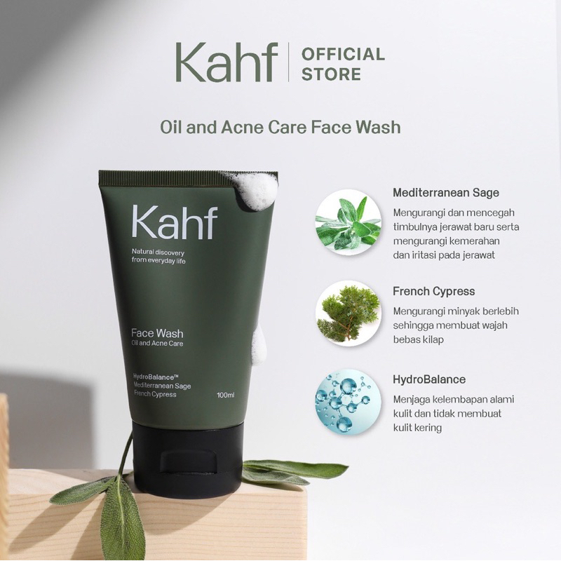 Jual KAHF OIL AND ACNE CARE FACE WASH 100ML | Shopee Indonesia