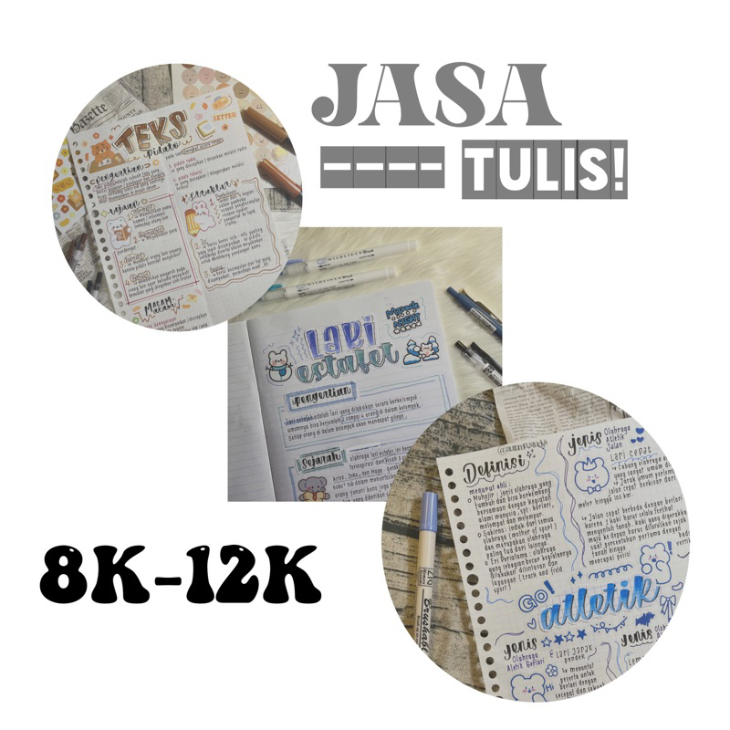 Jual Jasa Tulis Catatan Aesthetic Ala Studygram Shopee Indonesia