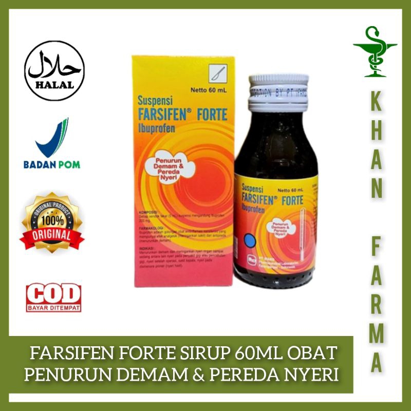 Jual FARSIFEN FORTE SIRUP 60ML OBAT PENURUN DEMAM & PEREDA NYERI ...