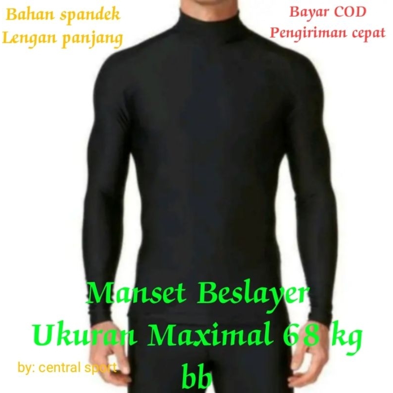 Jual Manset Baju Pria Baselayer Spandek Lengan Panjang Baju Dalaman Shopee Indonesia