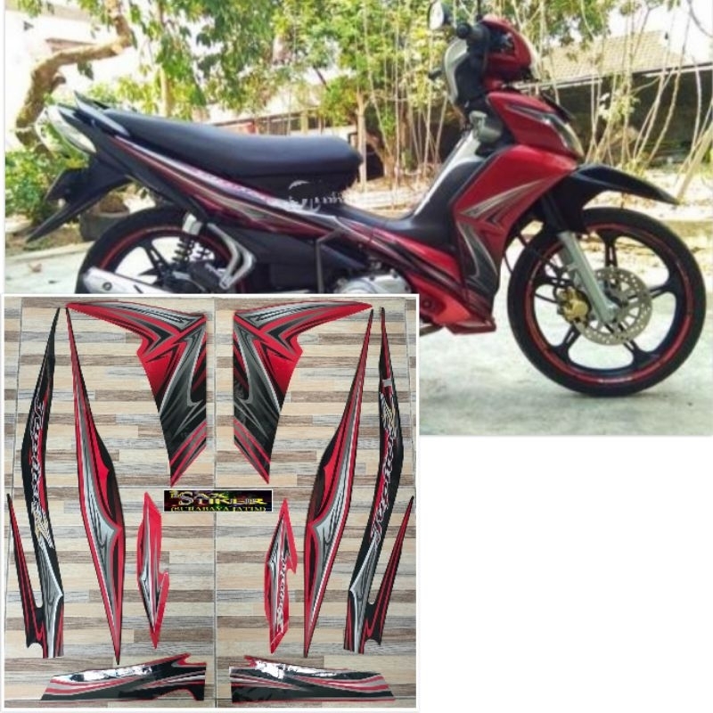 Jual striping original Yamaha Jupiter Z merah hitam tahun 2011 | Shopee
