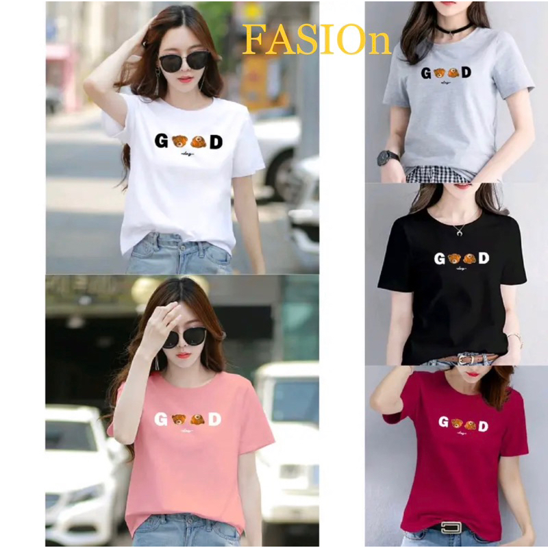 Jual PROMO 5 PCS 100RB Baju Kaos Motif GOOD DAY Teddy Bear Lazy Sunday ...