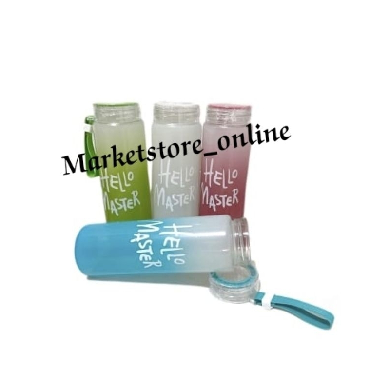 Jual BOTOL MINUM KACA HELLO MASTER FREE BOX/BOTOL TERMOS AIR MINUM ...