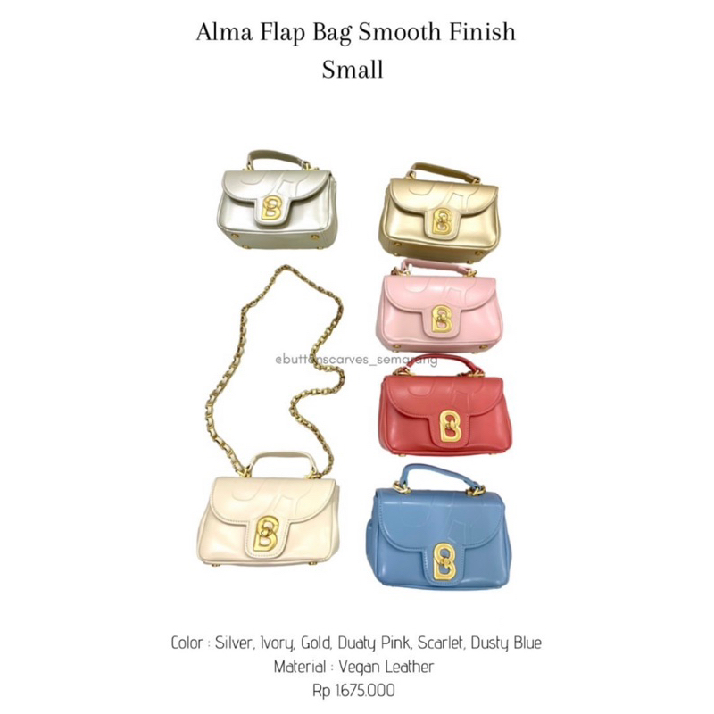 Alma Flap Bag Smooth Finish Medium - Ivory