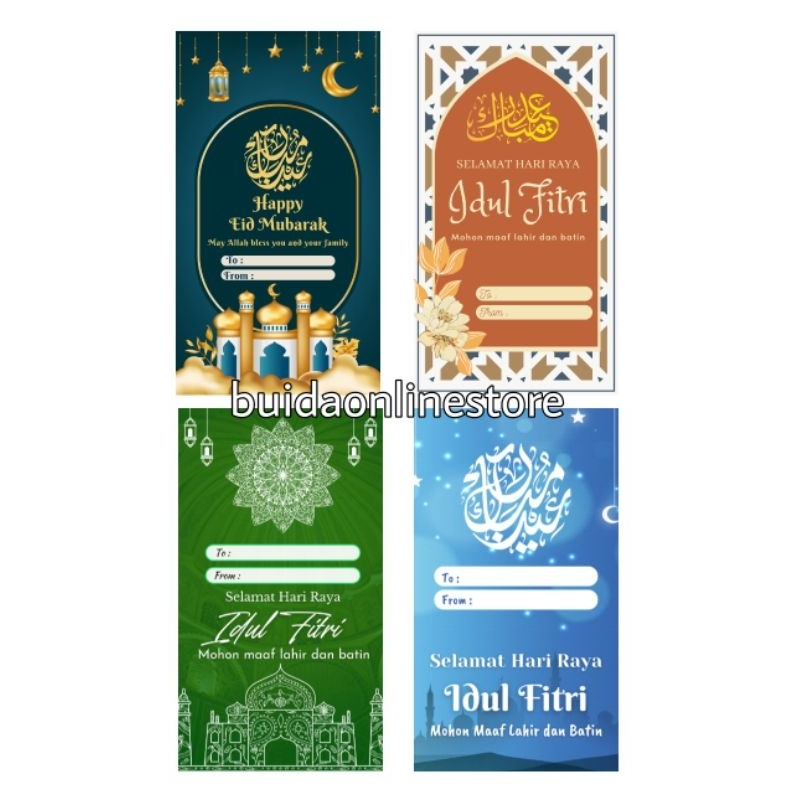 Jual Stiker Sticker Lebaran Selamat Hari Raya Idul Fitri Label Hangtag ...