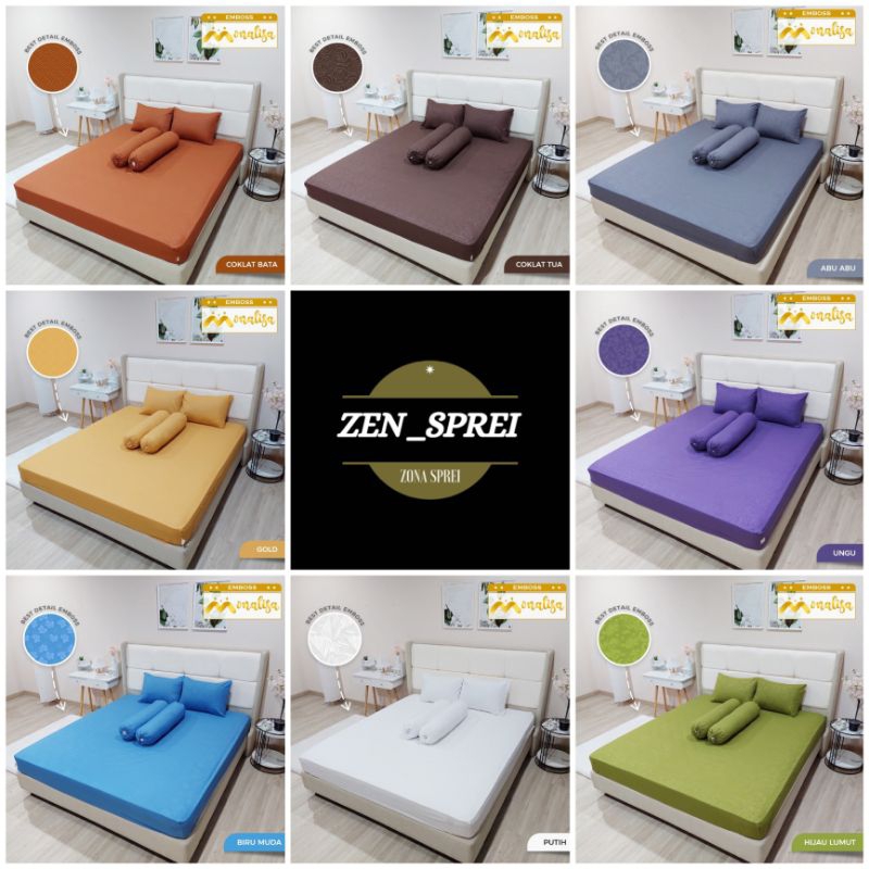 Jual Sprei polos 160x200/180x200 monalisa tinggi 20cm corak embos ...